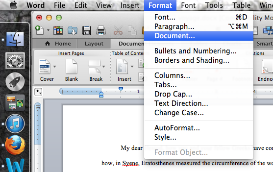 remove a footer in word 2011 for mac